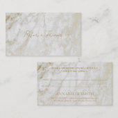Modern marmer elegant aanbevelingskaartje (Voorkant / Achterkant)
