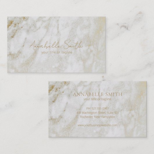 Modern marmer elegant visitekaartje (Voorkant / Achterkant)