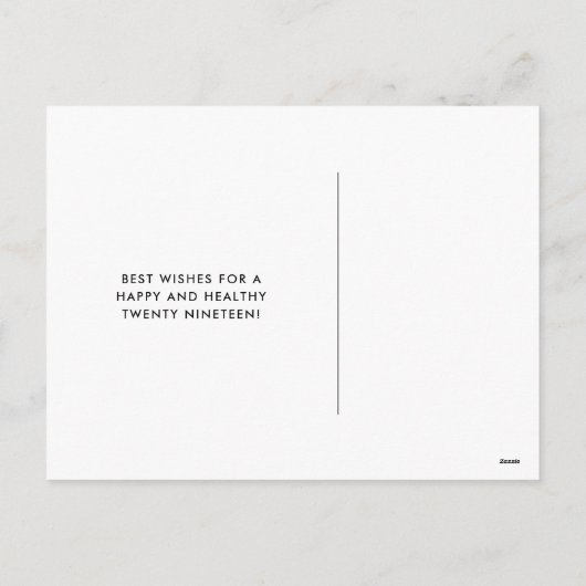 Modern Marmer en Faux Roos Gold 2019 Kalender Feestdagenkaart (Achterkant)