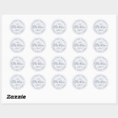 Modern marmer familienaam retouradres ronde sticker (Vel)