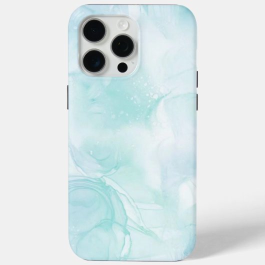 Modern Marmer Lichtblauw Case-Mate iPhone Case (Achterkant)
