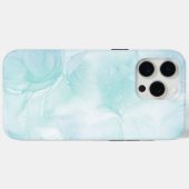 Modern Marmer Lichtblauw Case-Mate iPhone Case (Achterkant (horizontaal))