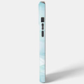 Modern Marmer Lichtblauw Case-Mate iPhone Case (Achterkant / Links)