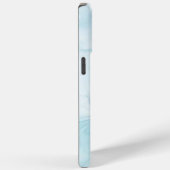 Modern Marmer Lichtblauw Case-Mate iPhone Case (Achterkant / Rechts)