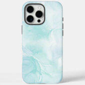 Modern Marmer Lichtblauw Case-Mate iPhone Case (Achterkant)