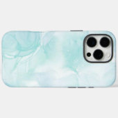 Modern Marmer Lichtblauw Case-Mate iPhone Case (Achterkant (horizontaal))