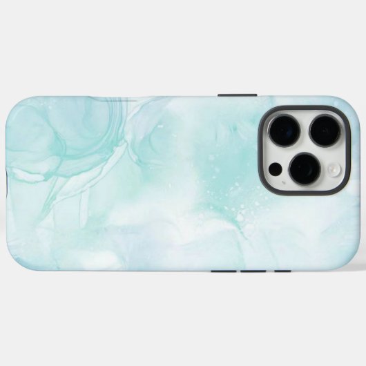 Modern Marmer Lichtblauw Case-Mate iPhone Case (Achterkant (horizontaal))