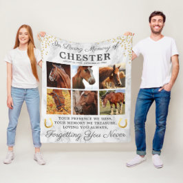 Modern marmer Memorial Pet Horse Fleece Deken