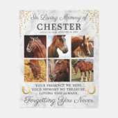 Modern marmer Memorial Pet Horse Fleece Deken (Voorkant)