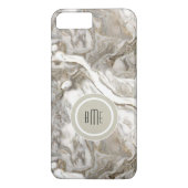 Modern marmer Monogram Case-Mate iPhone Case (Achterkant)