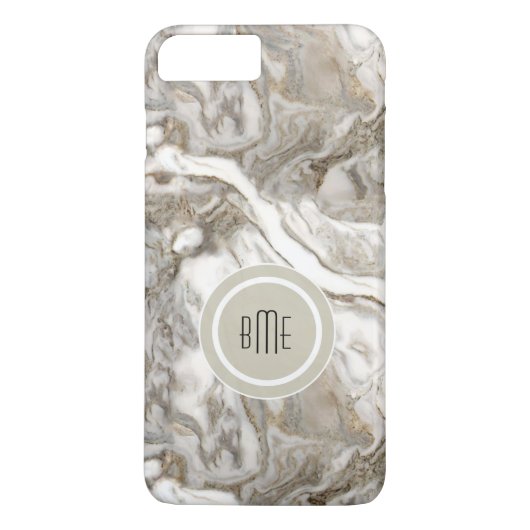 Modern marmer Monogram Case-Mate iPhone Case (Achterkant)