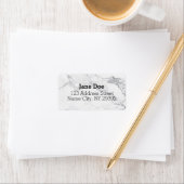 Modern marmer ontwerp retour adres label (Insitu)