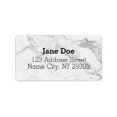 Modern marmer ontwerp retour adres label (Voorkant)