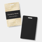 Modern marmer Pattern Employee Design Badge (Voor- en achterkant)