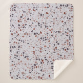 Modern Marmer Pink Terrazzo Pattern Sherpa Deken (Voorkant)