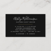 Modern marmer waterverf goud paars blauw schrift visitekaartje (Achterkant)