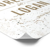 Modern marmer Wedding Welcome Sign | Zwart Poster (Hoek)