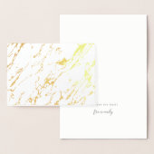 Modern marmeren blanco echt goudfolie Wenskaart Folie Kaarten (Display)