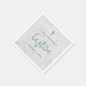 Modern marmeren blauw doopservet servetten (Hoek)