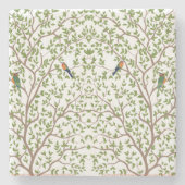 Modern marmeren botanisch ontwerp stenen onderzetter (Voorkant)