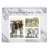 Modern marmeren fotocollage 36-Afbeelding familie Kalender (Hoes)