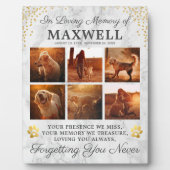 Modern Marmeren Herdenkings Hond Fotoplaat (Voorkant)