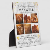 Modern Marmeren Herdenkings Hond Fotoplaat (Zijkant)