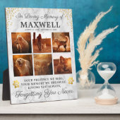 Modern Marmeren Herdenkings Hond Fotoplaat (Zijkant)