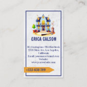 Modern Marmeren Huis Schoonmaak Maid Service Logo Visitekaartje (Achterkant)