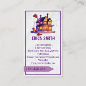 Modern Marmeren Huis Schoonmaak Maid Service Logo Visitekaartje (Achterkant)