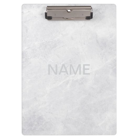 Modern marmeren klembord met aangepaste tekst (Voorkant)
