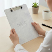 Modern marmeren klembord met aangepaste tekst