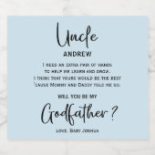 Modern marmeren peetvader voorstel bier etiket (Enkel label)