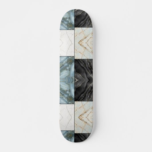 modern marmerpatroon persoonlijk skateboard (Voorkant)