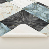 modern marmerpatroon sherpa deken (3/4)