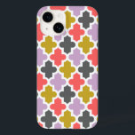 Modern Marokkaans patroon Case-Mate iPhone Case<br><div class="desc">Chic Girly Preppy Modern Moroccan Quatrefoil Lattice Design</div>