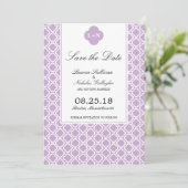 Modern Marokkaans Patroon Save the Date Kaart (Staand voorkant)