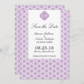 Modern Marokkaans Patroon Save the Date Kaart (Voorkant / Achterkant)