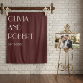 Modern maroon bord roze esthetische bruiloft achte wandkleed