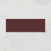 Modern Maroon Mini Visitekaartje (Achterkant)