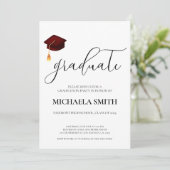 Modern Maroon Pet High School Afstudeerfeest Kaart (Staand voorkant)