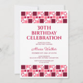 Modern Maroon Roze Digitaal Lijst Foto Verjaardag Kaart (Voorkant)