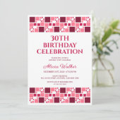 Modern Maroon Roze Digitaal Lijst Foto Verjaardag Kaart (Staand voorkant)