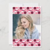 Modern Maroon Roze Digitaal Lijst Foto Verjaardag Kaart (Achterkant)