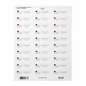 Modern Maroon Script Afstudeer Retouradres Etiket (Full Sheet)