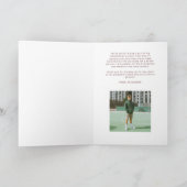 Modern Maroon Stripes Graduation Thank You Bedankkaart (Binnen)