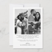 Modern Married Newlywed Cute Merry Christmas Feestdagenkaart (Achterkant)