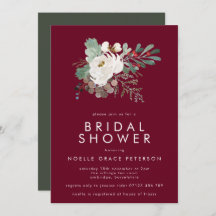 Modern Marsala Winter Floral Bouquet Vrijgezellenf