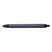 modern marvy blue gold Signature Zwarte Inkt Pen (Voorkant)