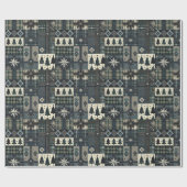Modern Masculine Christmas Wrapping Paper Cadeaupapier (Vlak)